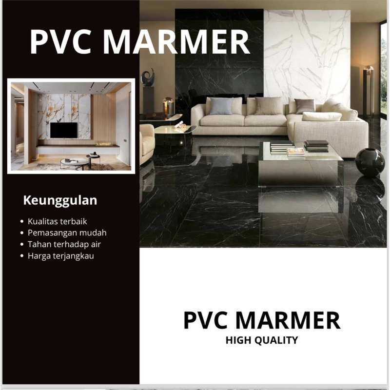 Pvc marmer dekorasi dinding walpaper dinding