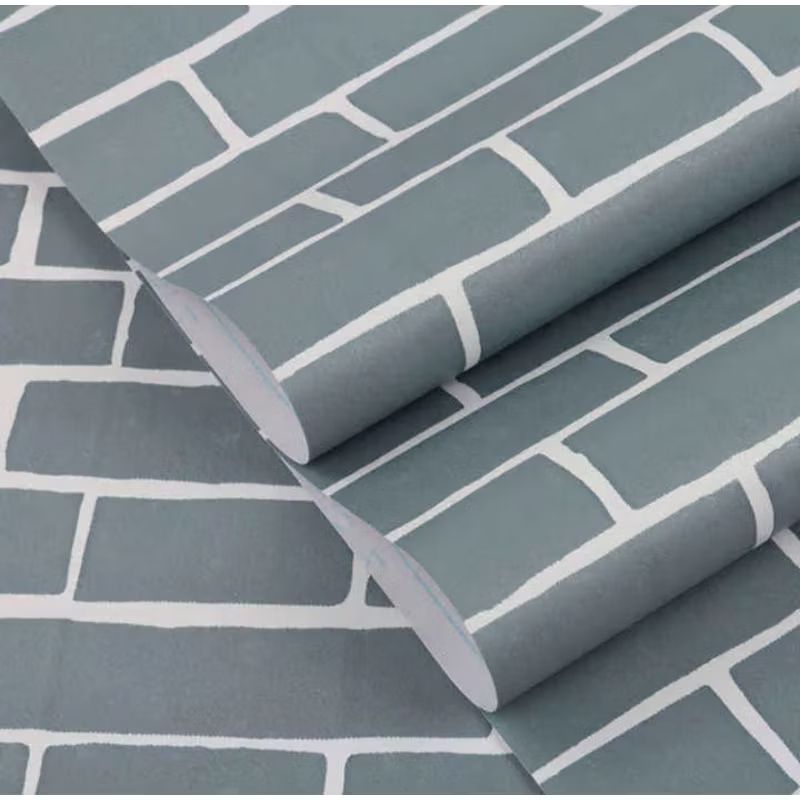 Wallpaper Sticker Dinding BATU BATA ABU 3D