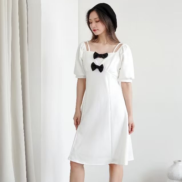 Jexiva - Dakota Dress - Midi Casual Dress - Dress Selutut Korean Style Premium Scuba