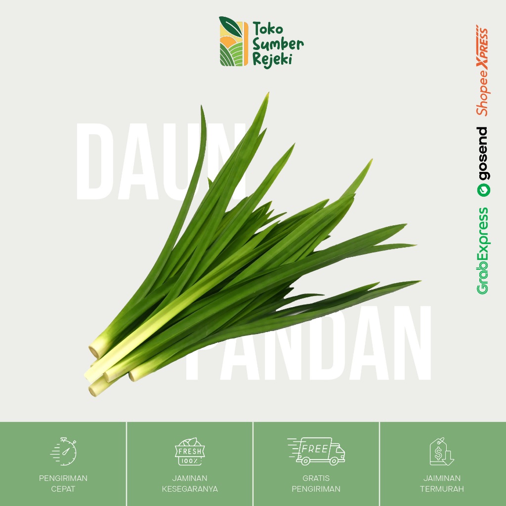 

Daun Pandan Segar - Toko Sumber Rejeki Yogyakarta