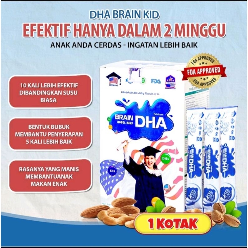 BRAIN KID DHA, Vitamin Perkembangan Otak Anak Cerdas, Vitamin Nutrisi Otak Anak