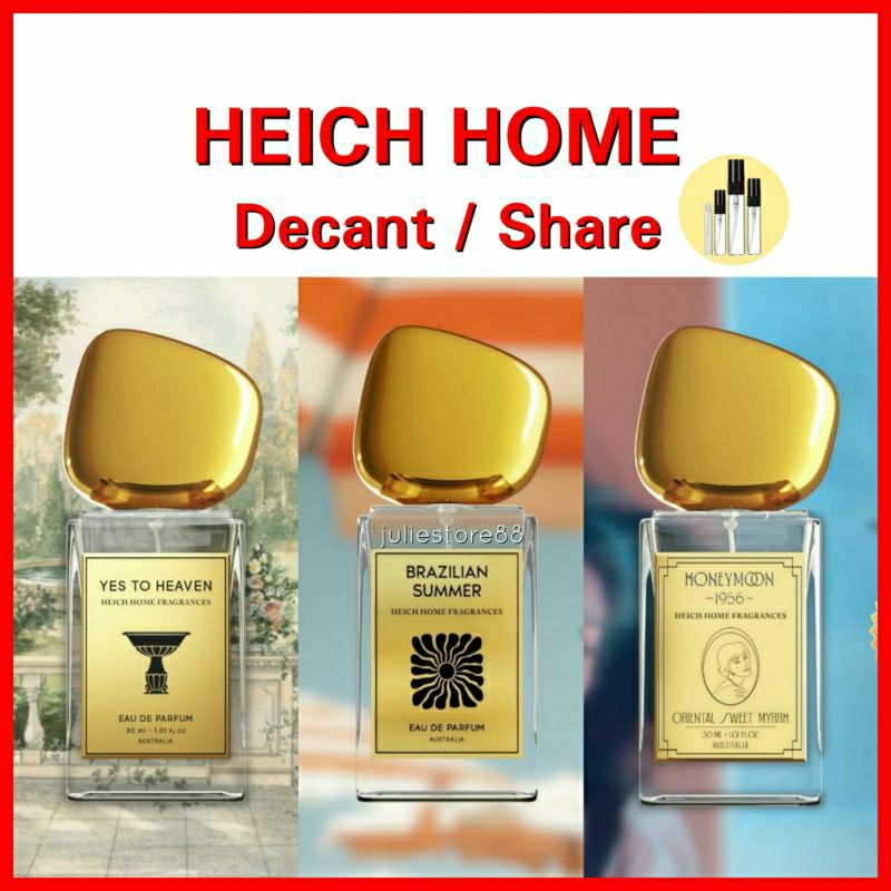 Decant Share HEICH HOME Eau De Parfum Brazillian Summer Honeymoon 1956 Yes to Heaven Forest Ghost Cr
