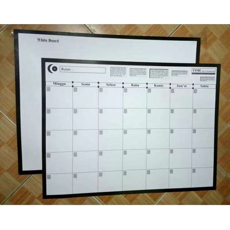 

Organizer board atau Whiteboard Lembaran atau Papan Tulis Tempel // schedule boare