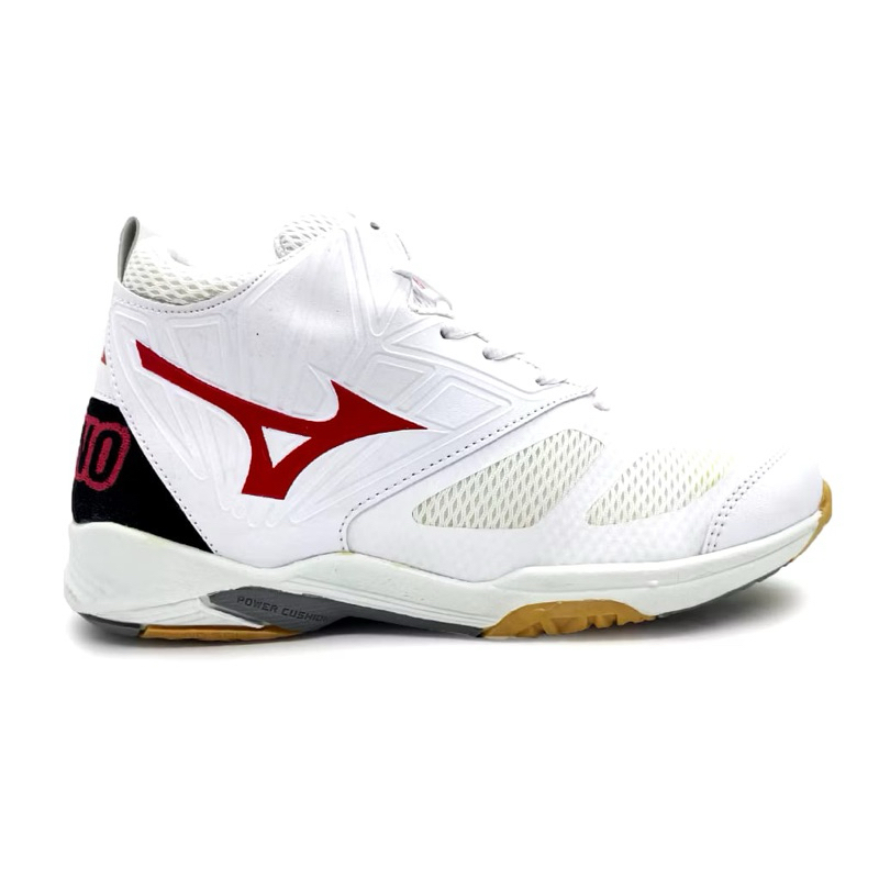 Sepatu Olahraga Mizuno putih merah sepatu volly,badminton