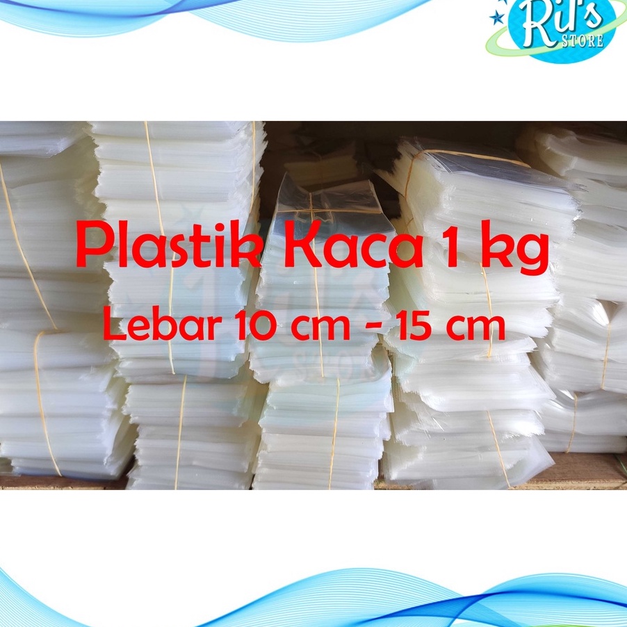 

BONANZA Plastik OPP Kaca 1cm 15cm Souvenir Plastik Bening Aksesoris Tanpa Lem Per 1 KILO Ukuran Lebar 1 cm 15 cm