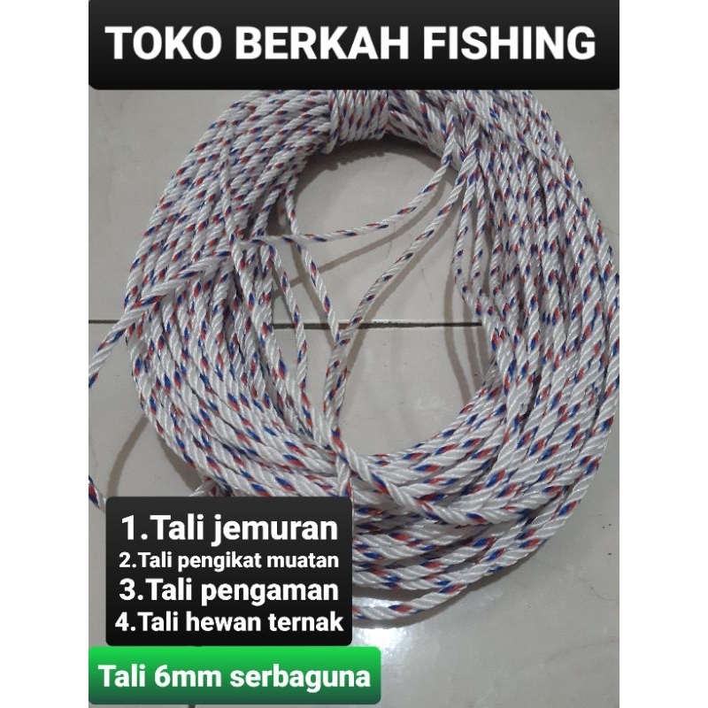 

Tali tambang pengikat serbaguna 6mm PPD/Tali multifungsi 6mm (5-25meter)