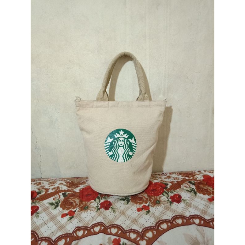 Hand Bag Kanvas Starbucks
