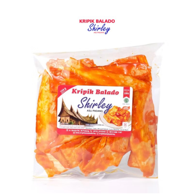 

Shirley kripik balado panjang 250gr asli Padang