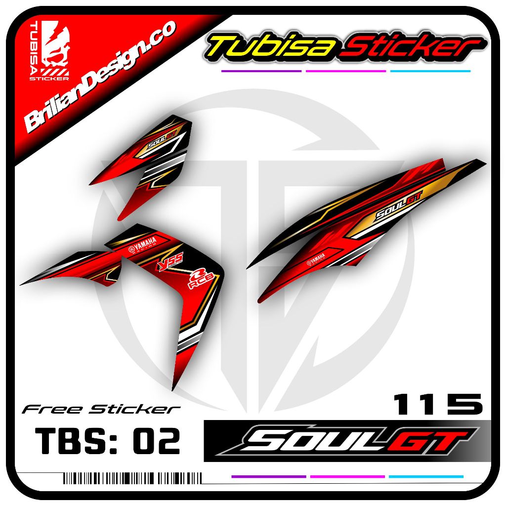 Sticker Striping Variasi Soul GT - Stiker Striping Variasi Motor Soul GT. TBS.02