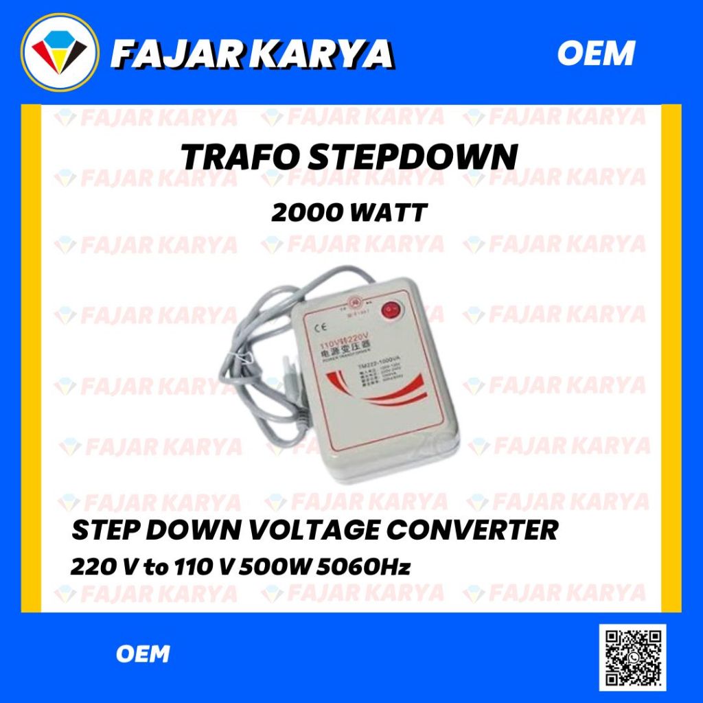 TRAVO / STAVOLT MESIN FOTOCOPY 110 VOLT STEPDOWN 2000 KVA