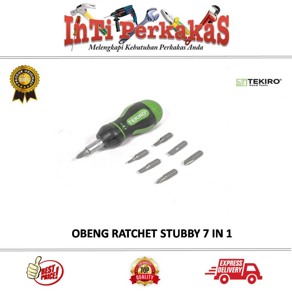 Tekiro Obeng Ratchet Stubby 7 In 1 Tekiro