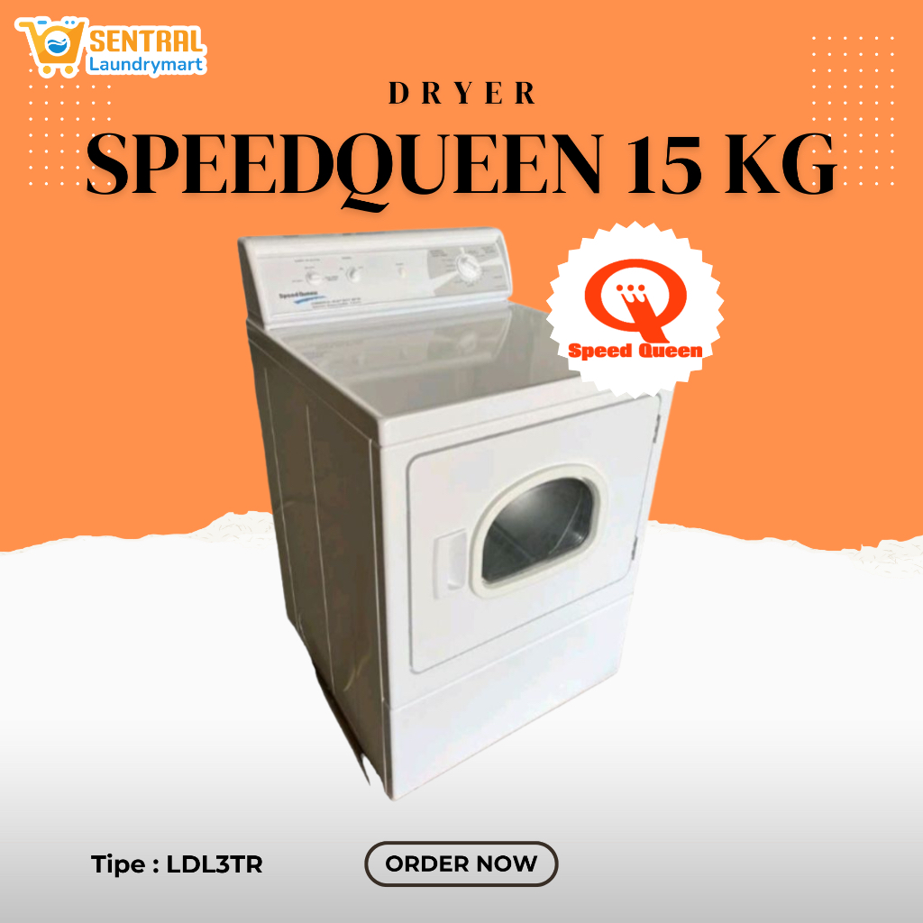 Mesin Pengering SpeedQueen 15 Kg / Dryer Speed Queen Kapasitas 15kg Bisa Pindah Panel Atas Bawah Tip