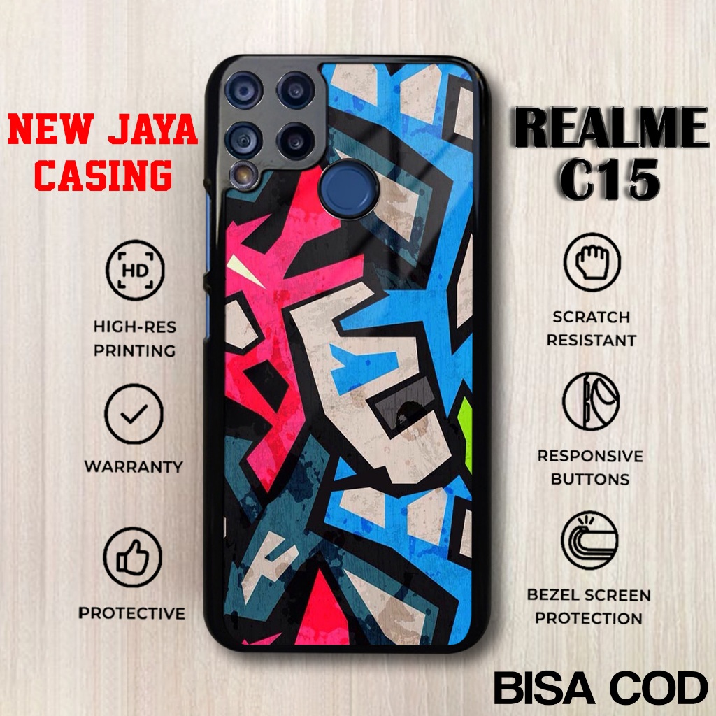Case Realme C15 Terbaru Abstrak Seni Casing Realme C15 Hardcase Softcase Glossy Terlaris NewJayacase
