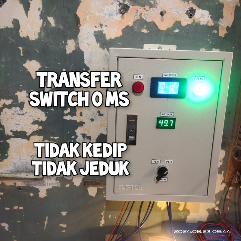 Panel control ATS PLN inverter PLTS otomatis