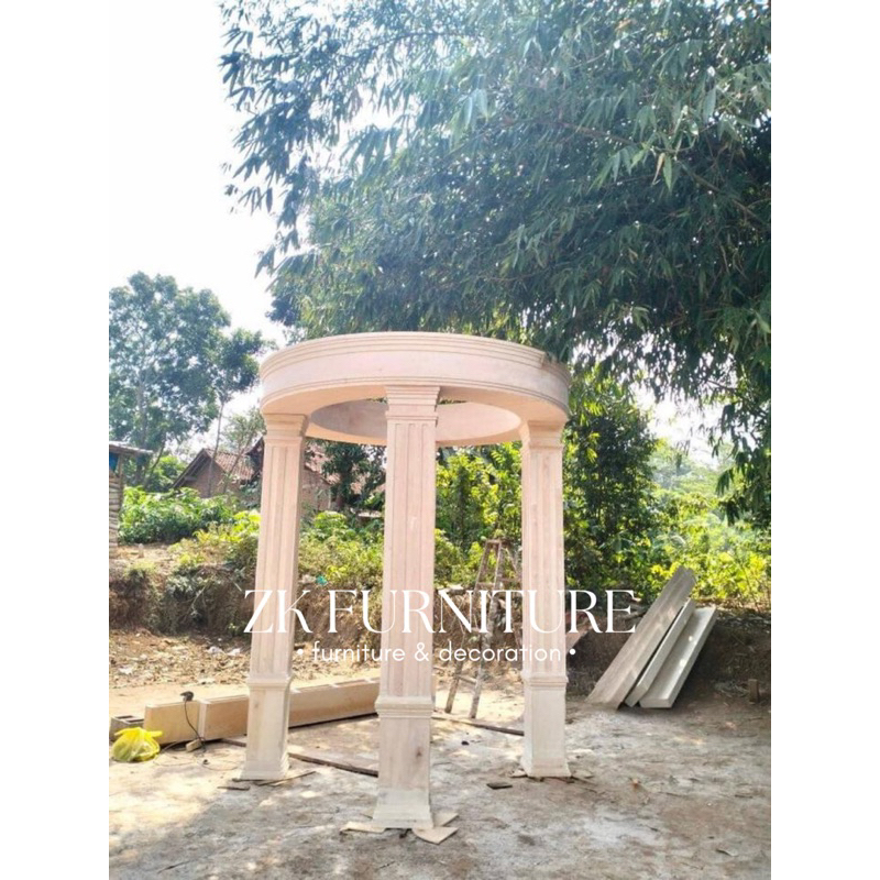 gazebo jalan dekorasi pelaminan / pintu masuk pernikahan / pintu gate pernikahan / gapura pelaminan 