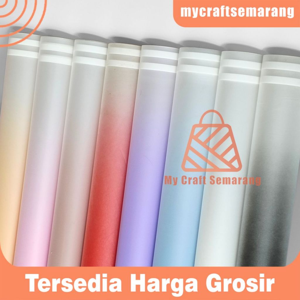 

Cellophane Kertas Bucket Gradation Solid Color