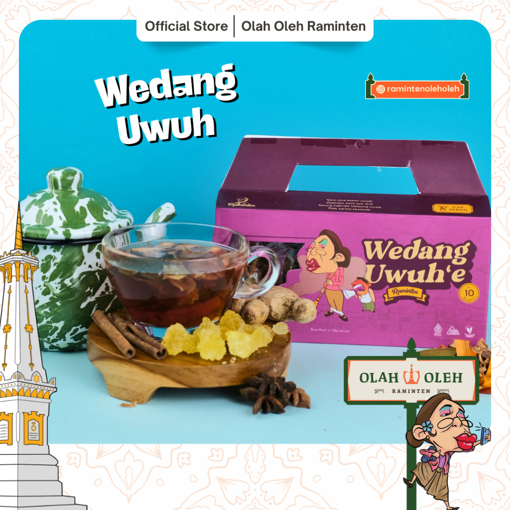 

Wedang Uwuh'e Raminten 10 pax Original Bahan Alami Premium Wedang Uwuh khas Jogja Hamzah Batik