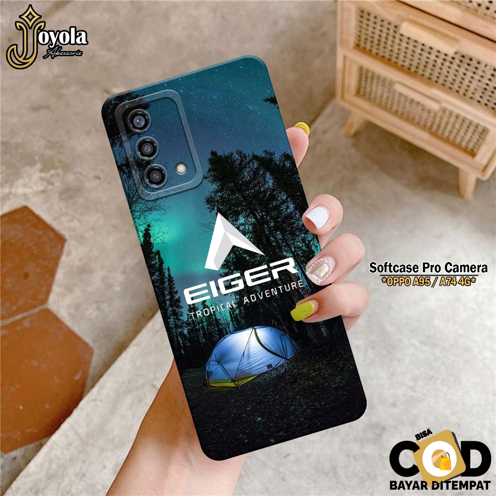 JOYOLA Case OPPO A95/A74 - Fahion Case Branded - Softcase OPPO A95/A74 - Pro Camera - Casing OPPO A9