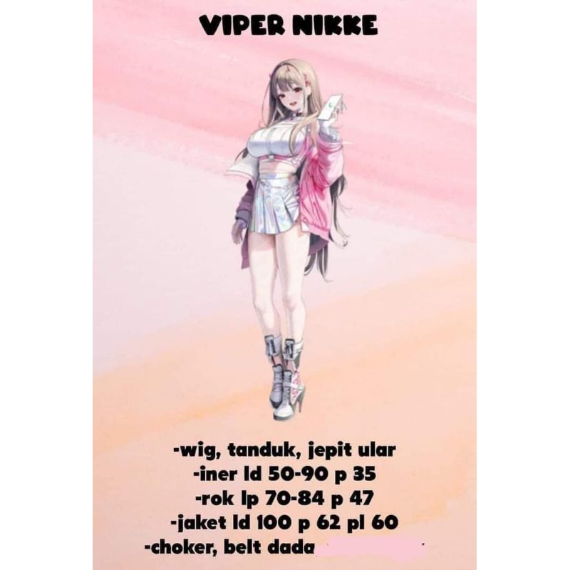 Viper nikke costume dan wig cosplay