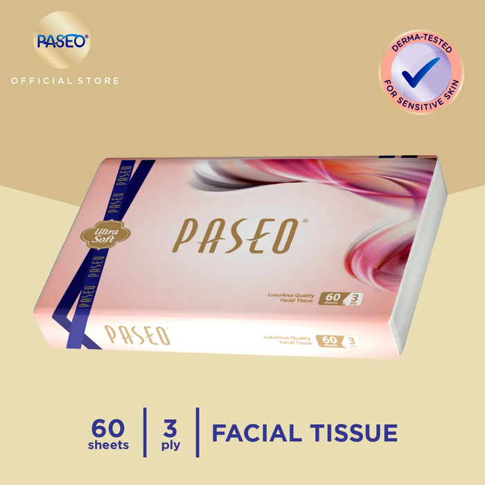 Tissue Paseo Ultra Soft 60s 3 ply tisu wajah lembut luxurious