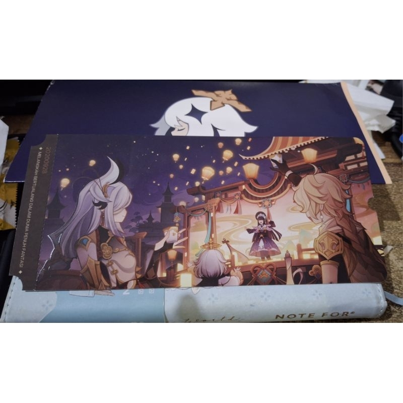 Ticket Merchandise Genshin Impact from pop up genshin Event