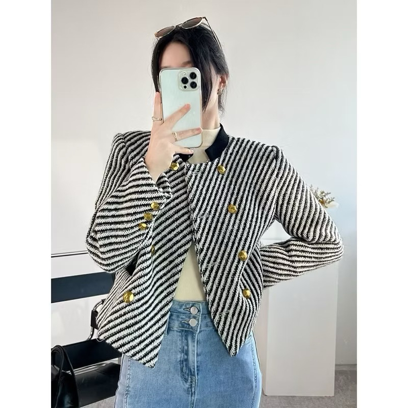 BT-3277 Blazer Jumbo — Blazer Tweed Garis” Model Blazer Longgar