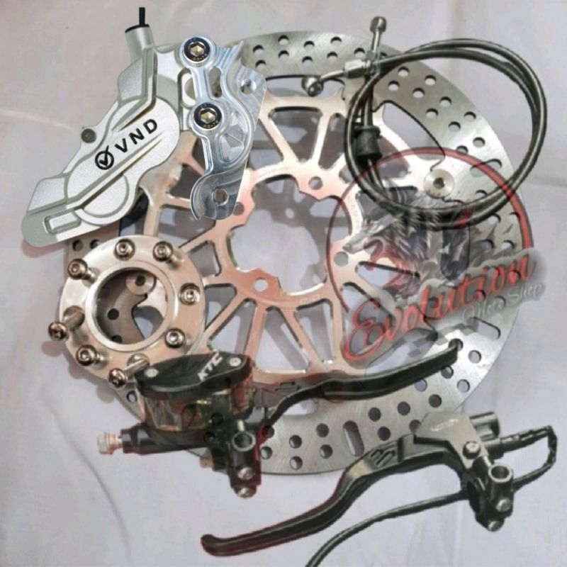 Cakram lebar 300/320 RX KING NEW - SCORPIO - BYSON - VIXION - JUPITER Z - FIZR Paketan kaliper 4 pis