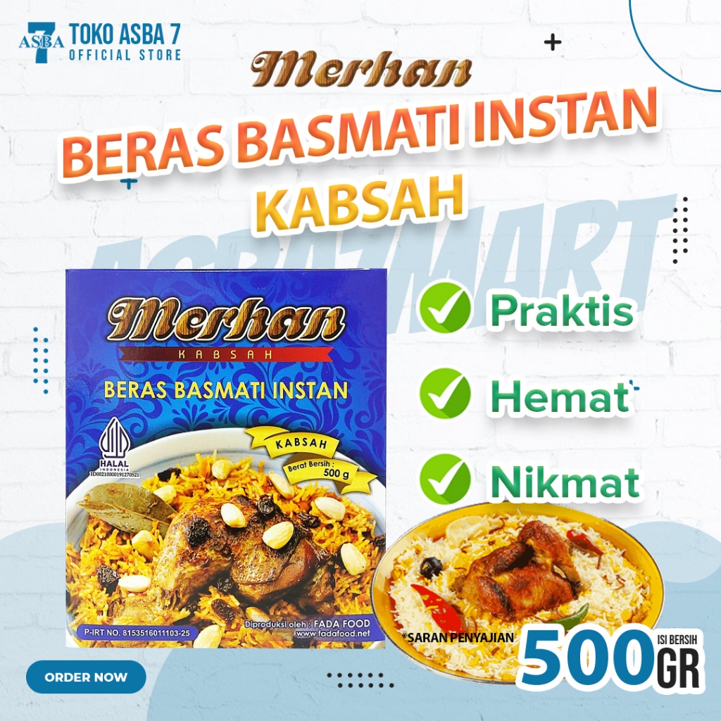 

MERHAN INSTAN BASMATI RICE KABSAH 500GR