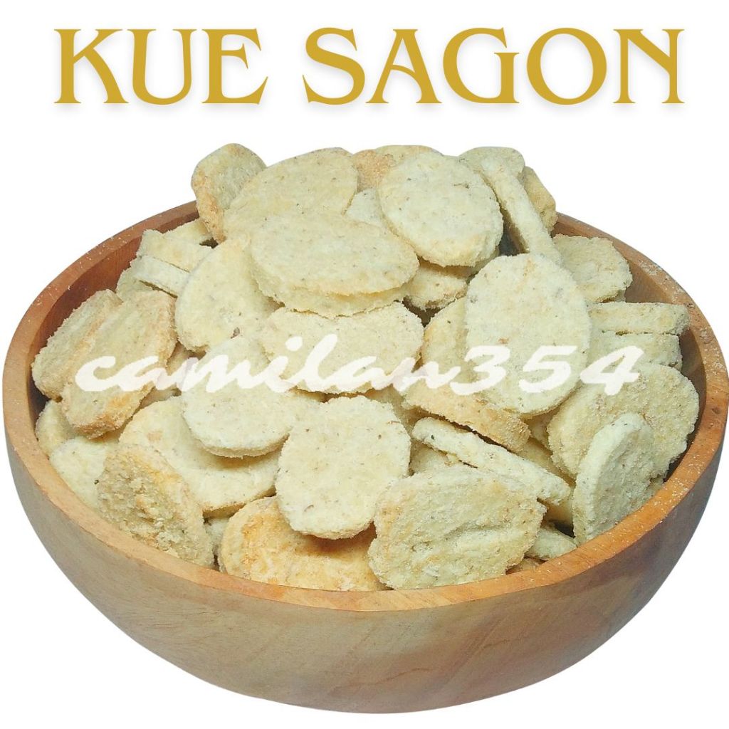 

[TERLARIS] Kue Sagon Kelapa Bakar Bulat Manis - 1kg / Kue Sagu / Camilan Jadul Tradisional 1000gr