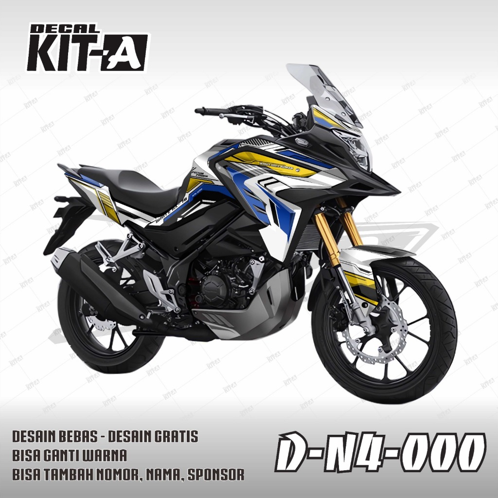 Decal CB 150x striping stiker motor CB 150x desain simple MOTIF hitam abu list merah