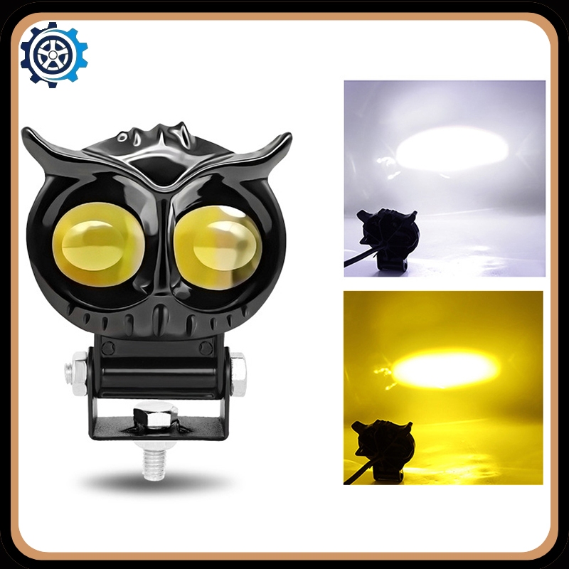 Owl Lampu Tembak Laser Led Cahaya Kuning-putih Super Terang Lampu Tembak Motor Mobil Lampu Kabut