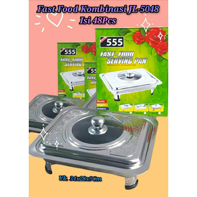 Wadah saji prasmanan Tempat sayur stenlis wadah sayur tutup Fash Food prasmanan stenlis