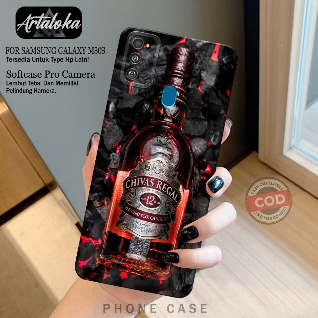Softcase Hp Samsung Galaxy M30S Fashion Case Minuman Case Samsung Galaxy M30S Silikon TPU Pro Camera