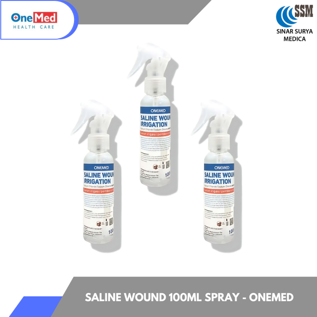 Saline Wound Irrigation Spray 100 Ml (Nacl 0.9%) / Cairan Pembersih Luka - ONEMED