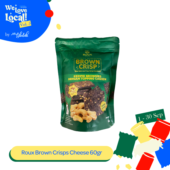 

Roux Brown Crisp Brownies Crispy Kering Cashew 60g - Keripik Brownis