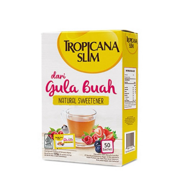 

Tropicana Slim Pemanis Alami Gula Buah 50 pcs