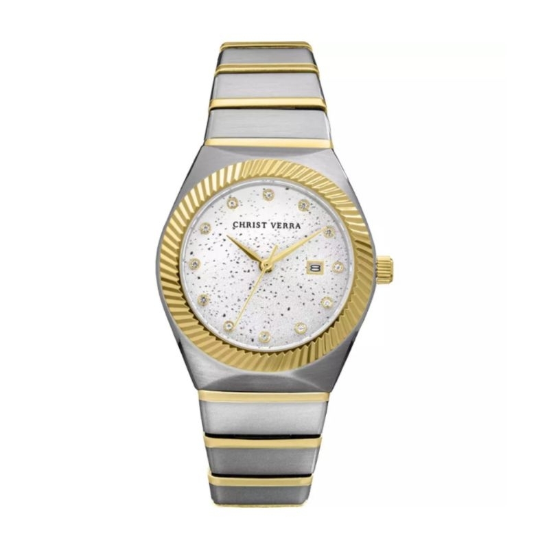 Jam Tangan Wanita CHRIST VERRA CV 922707L-13 SLV Stainless Steel Strap