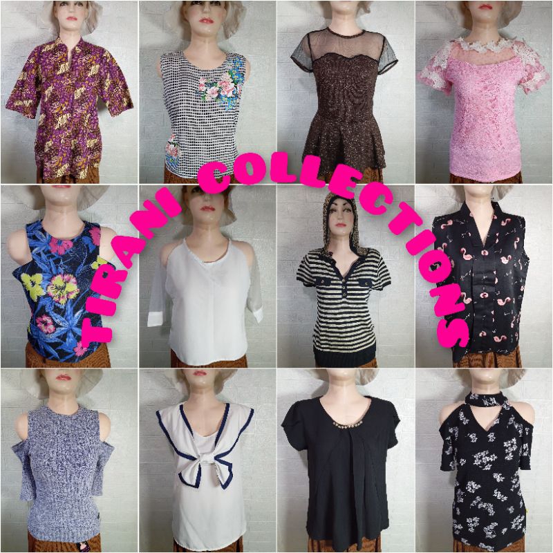 promo harga mulai 10K-25K part5 preloved baju atasan/tunik/blouse/crop top/kemeja/batik/brokat/rajut