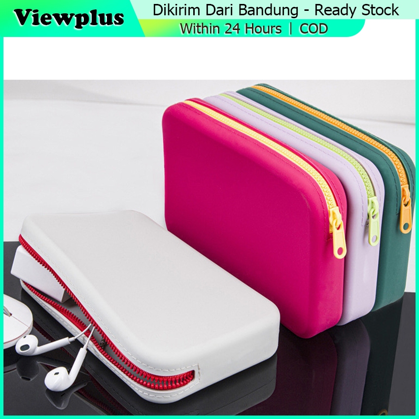 KEN Silicone Tas Pouch Karet Waterproof Tempat Charger Laptop Hp Mouse Silicone Pouch Serbaguna