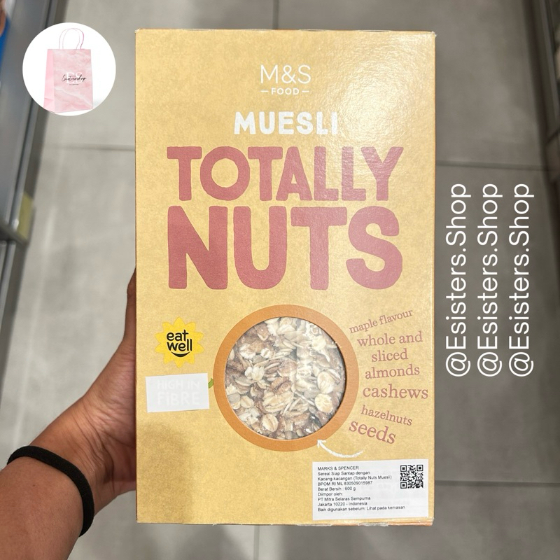 

M&S Food Marks & And Spencer Totally Nuts Muesli Sereal Kacang-kacangan Import