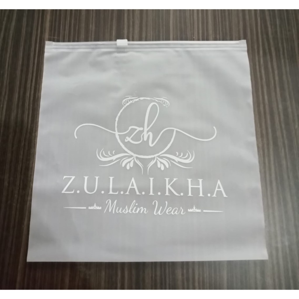 Zipper Bag Organizer bag Transparan Doff kotak custom sablon Plastik Organizer Ziplock packaging