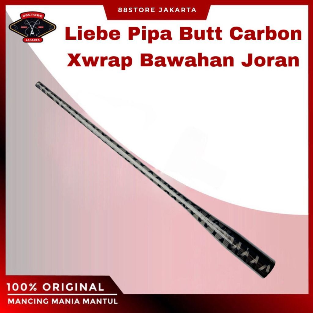 88storejakarta Liebe Pipa but Joran carbon x wrap bawahan joran full carbonn