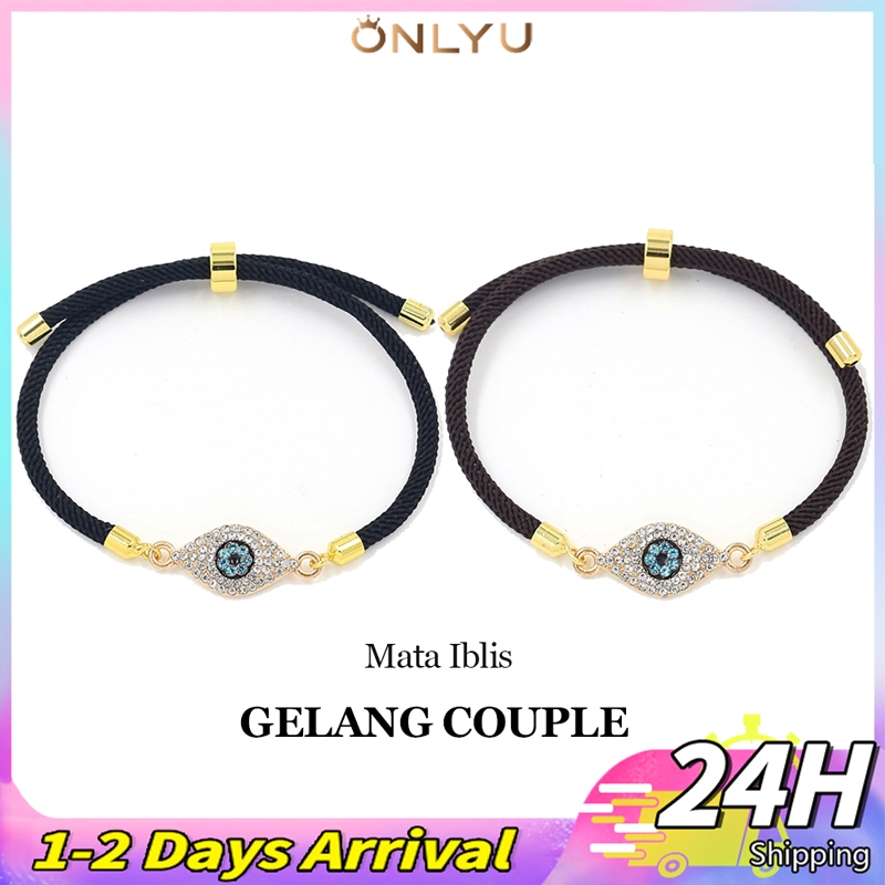 Gelang Couple Pasangan-Evil eye gelang fashion Gelang titanium Fashion baru Milan Line Adjustable ba