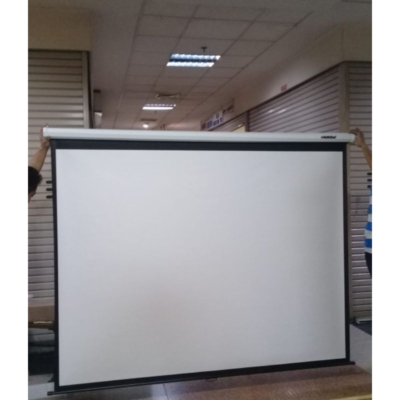 Layar  Proyektor Gantung Manual Wall 100 Inch - Screen Proyektor Manual 200x150cm