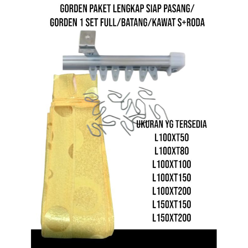 Gorden  jendela 1 Set/Gorden pintu paket lengkap / Gorden pintu  1 Set