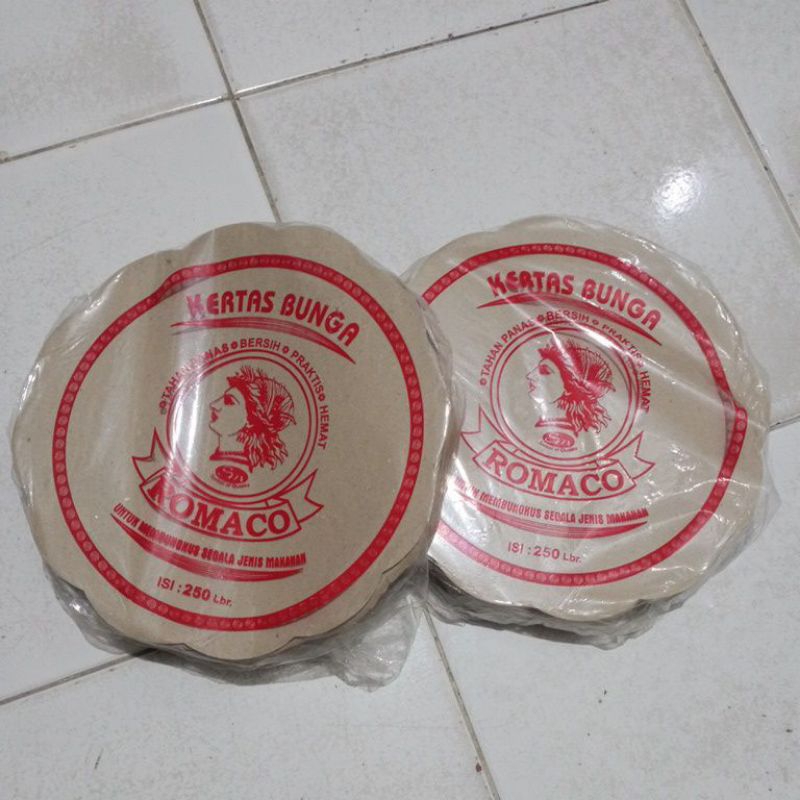 kertas nasi bunga romaco isi 250 lembar