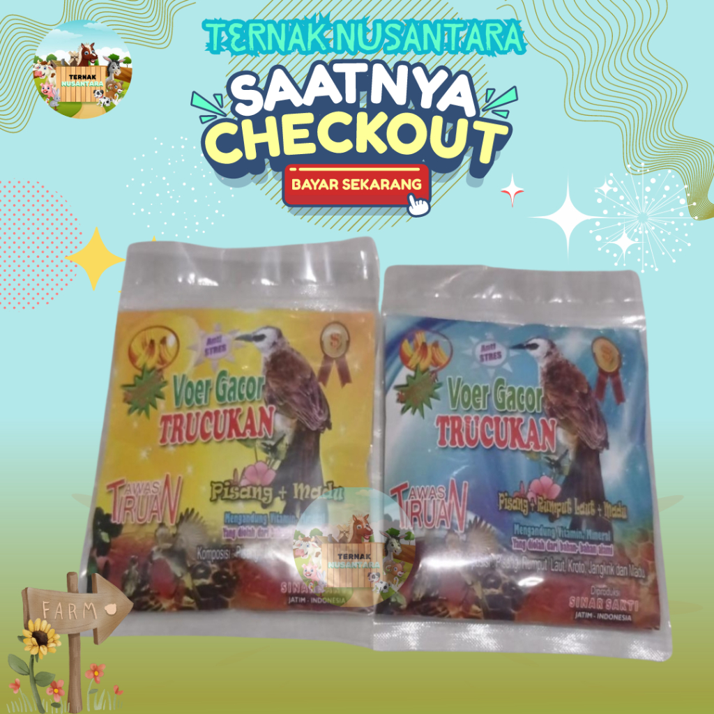 Voer Gacor Trucukan Sinar Sakti Sachet ±150 gram Blitar - Jawa Timur