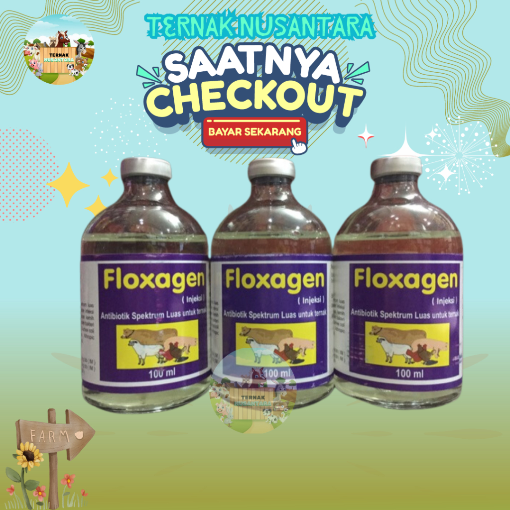 Floxagen 100ml - Antibiotik Pernafasan Untuk Ternak