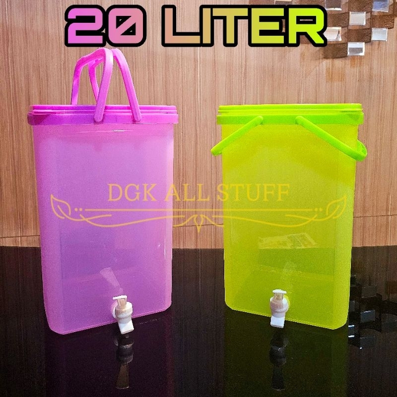 Dispenser Tempat Wadah Teko Galon Air Minum Es Buah Sirup Teh Keran Kran Berkeran Berkran 20 Liter 2