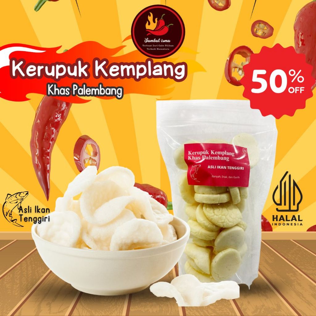 

Kerupuk Kemplang Palembang Asli Ikan Tenggiri 40 gr